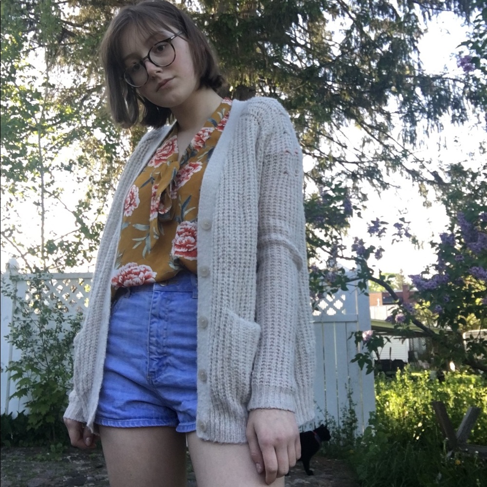 Cream kimichi blue cardigan